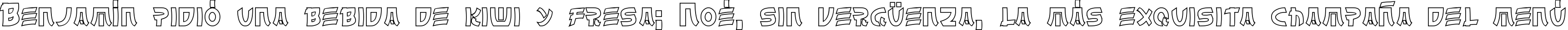 Пример написания шрифтом Chinyen Hollow текста на испанском
