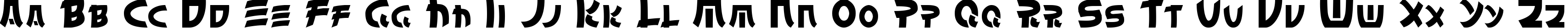 Пример написания английского алфавита шрифтом Chinyen Normal
