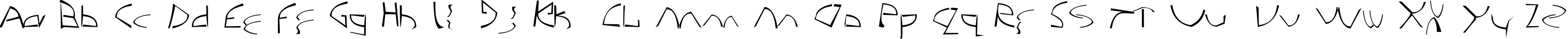 Пример написания английского алфавита шрифтом ChiTown-Light