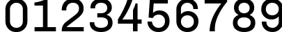 Пример написания цифр шрифтом Chivo