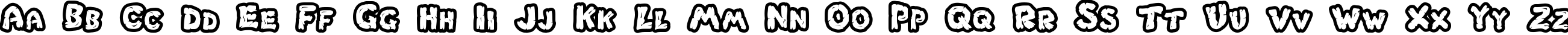 Пример написания английского алфавита шрифтом Chlorinar