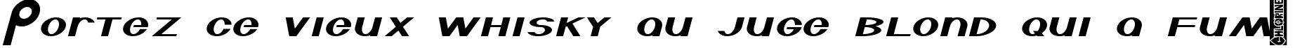 Пример написания шрифтом Chlorinut текста на французском