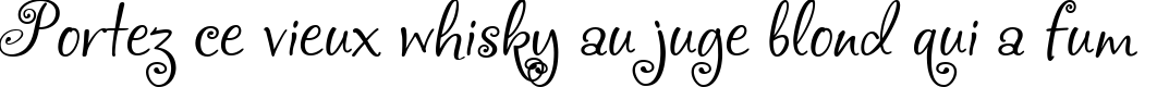Пример написания шрифтом Chocogirl текста на французском