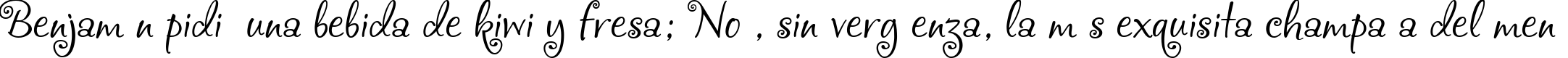 Пример написания шрифтом Chocogirl текста на испанском