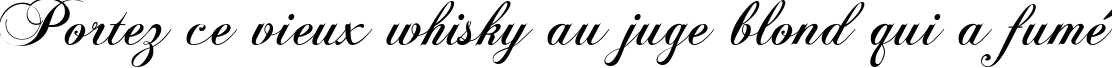 Пример написания шрифтом Chopin Script текста на французском