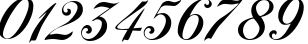 Пример написания цифр шрифтом Chopin Script