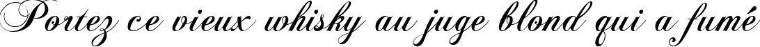 Пример написания шрифтом ChopinScript текста на французском