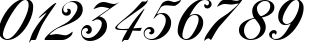 Пример написания цифр шрифтом ChopinScript