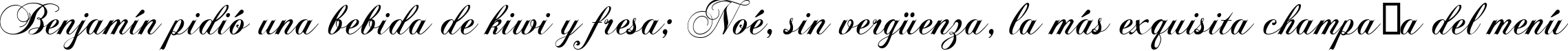 Пример написания шрифтом ChopinScript текста на испанском