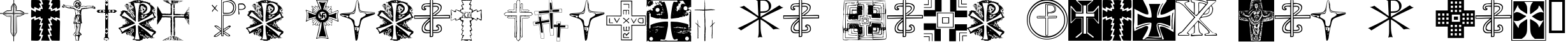 Пример написания шрифтом Christian Crosses II текста на французском