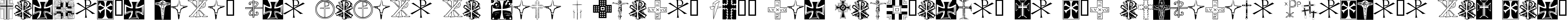 Пример написания шрифтом Christian Crosses II текста на испанском