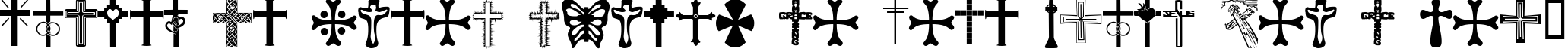 Пример написания шрифтом Christian Crosses текста на французском