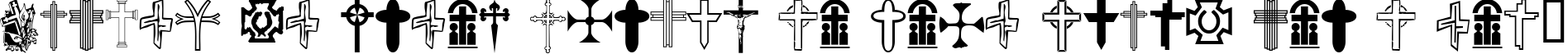 Пример написания шрифтом Christian Crosses V текста на французском