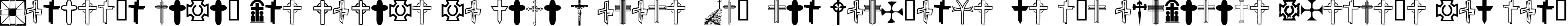 Пример написания шрифтом Christian Crosses V текста на испанском
