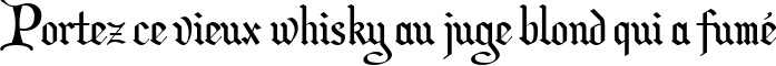 Пример написания шрифтом Christmas Card текста на французском