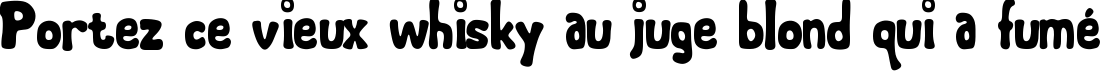 Пример написания шрифтом Chubby Cheeks текста на французском