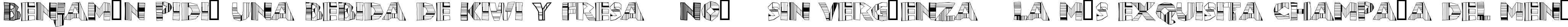 Пример написания шрифтом ChunkoBlockoDroppoCapo текста на испанском