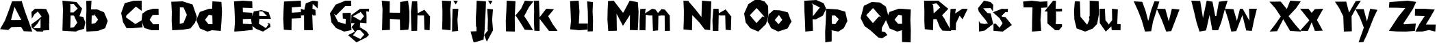 Пример написания английского алфавита шрифтом ChunkoBlockoThinner