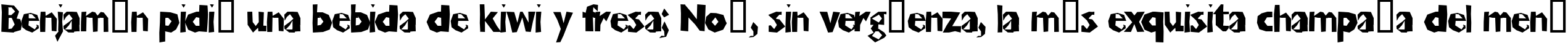 Пример написания шрифтом ChunkoBlockoThinner текста на испанском