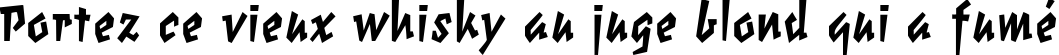 Пример написания шрифтом ChunkyMonkey Black текста на французском