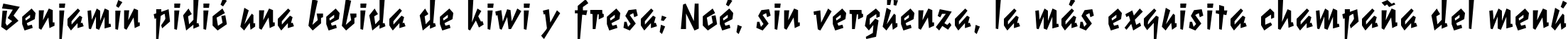 Пример написания шрифтом ChunkyMonkey Black текста на испанском