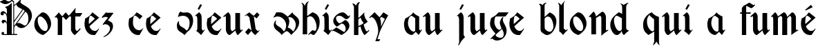 Пример написания шрифтом Cimbrian текста на французском