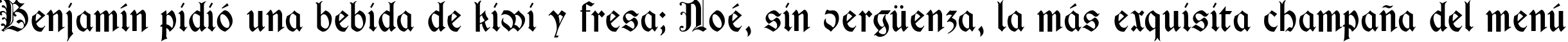 Пример написания шрифтом Cimbrian текста на испанском