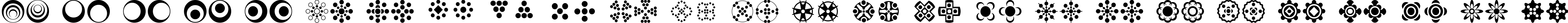 Пример написания английского алфавита шрифтом Circle Things 2