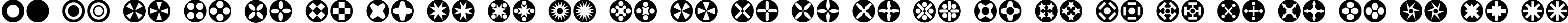Пример написания английского алфавита шрифтом Circle Things
