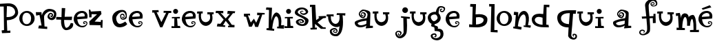 Пример написания шрифтом CircusDog текста на французском