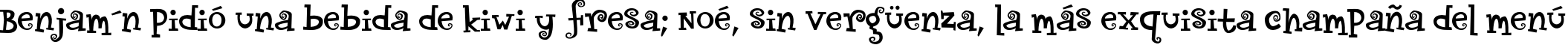 Пример написания шрифтом CircusDog текста на испанском