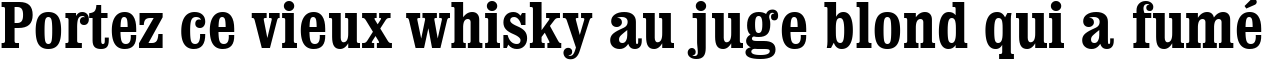 Пример написания шрифтом Clarendon Condensed Bold текста на французском