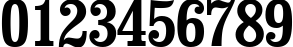 Пример написания цифр шрифтом Clarendon Condensed Bold