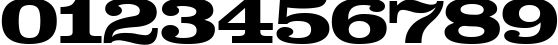 Пример написания цифр шрифтом Clarendon Extended Bold