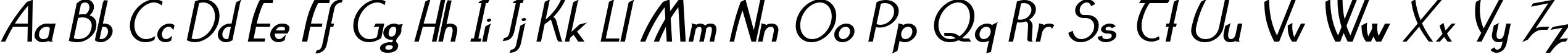Пример написания английского алфавита шрифтом Claritty_BoldItalic