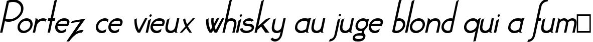 Пример написания шрифтом Claritty_Italic текста на французском