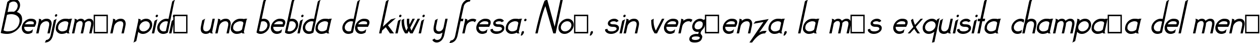 Пример написания шрифтом Claritty_Italic текста на испанском