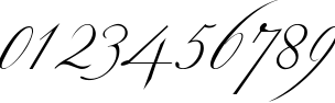 Пример написания цифр шрифтом Classica One