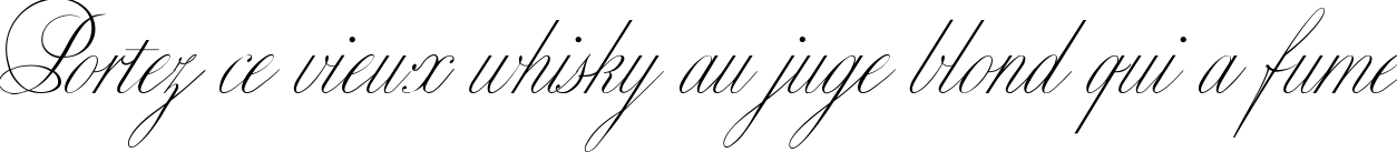 Пример написания шрифтом Classica Two текста на французском