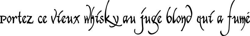Пример написания шрифтом Clerica Medium текста на французском