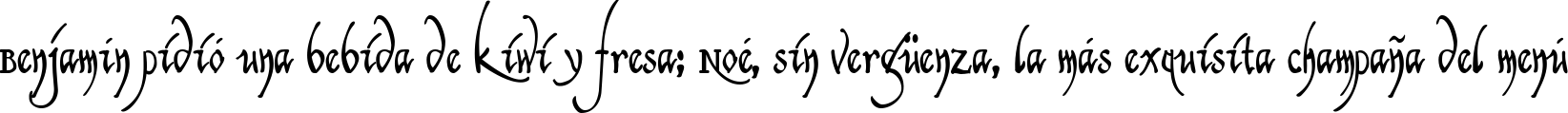 Пример написания шрифтом Clerica Medium текста на испанском