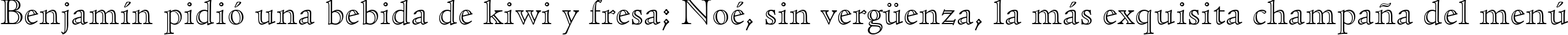 Пример написания шрифтом Cloister Open Face BT текста на испанском