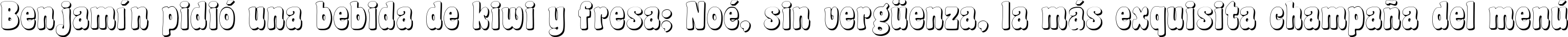 Пример написания шрифтом Coaster Shadow текста на испанском