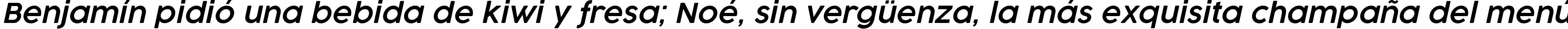 Пример написания шрифтом Cocogoose Pro SemiLight Italic текста на испанском
