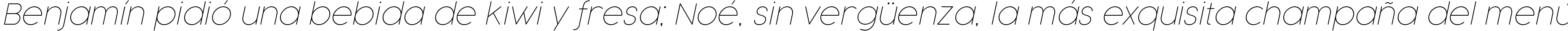 Пример написания шрифтом Cocogoose Pro Thin Italic текста на испанском
