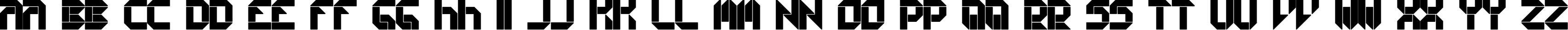 Пример написания английского алфавита шрифтом Collective S BRK