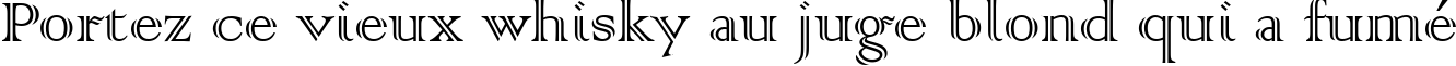 Пример написания шрифтом Colonna MT текста на французском
