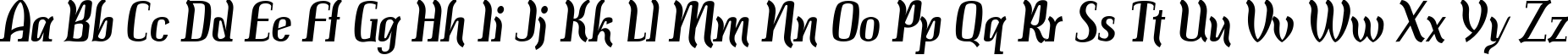 Пример написания английского алфавита шрифтом Colourbars