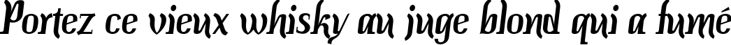 Пример написания шрифтом Colourbars текста на французском