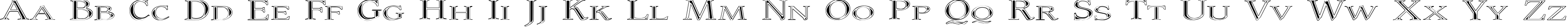 Пример написания английского алфавита шрифтом Coltaine No 1